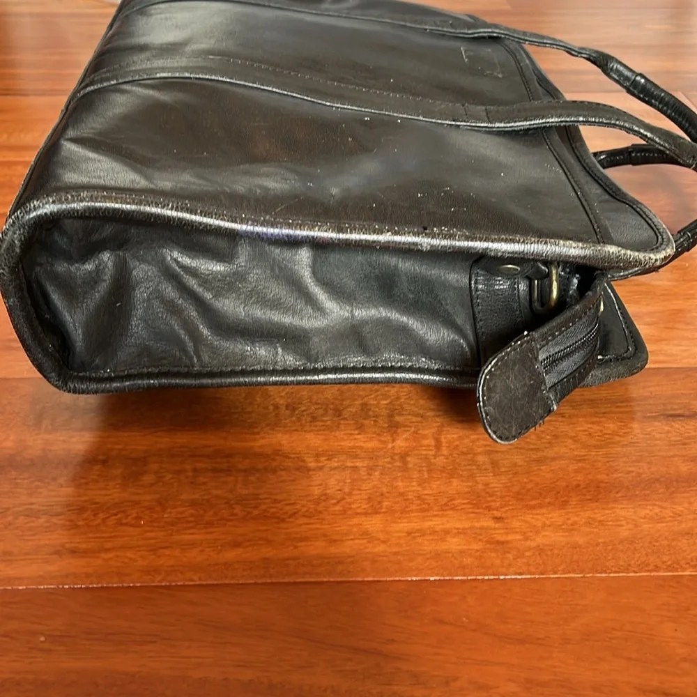 Black Leather Brief Case, made in India